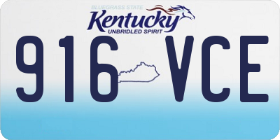 KY license plate 916VCE
