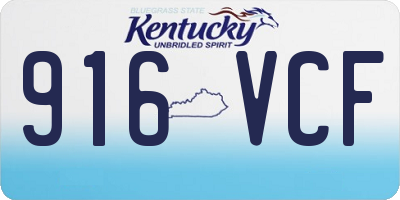 KY license plate 916VCF