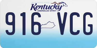 KY license plate 916VCG