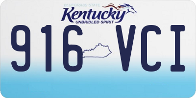 KY license plate 916VCI