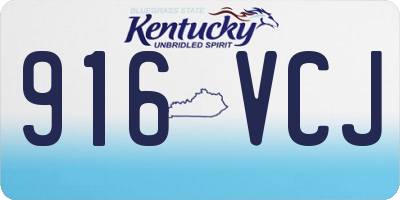 KY license plate 916VCJ