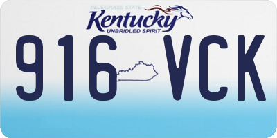 KY license plate 916VCK