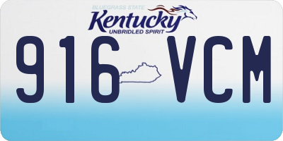 KY license plate 916VCM