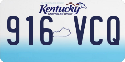 KY license plate 916VCQ