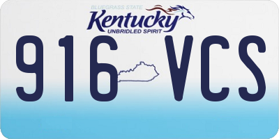 KY license plate 916VCS