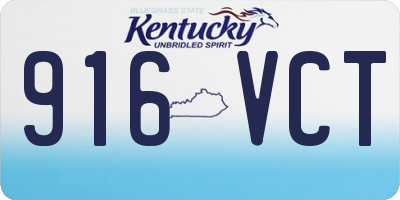 KY license plate 916VCT