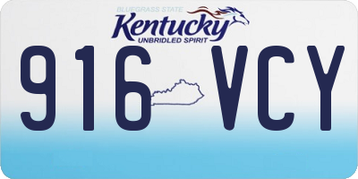 KY license plate 916VCY