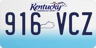 KY license plate 916VCZ