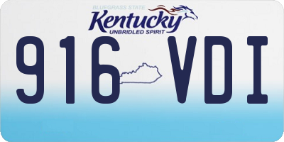 KY license plate 916VDI