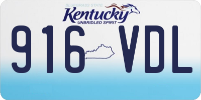 KY license plate 916VDL