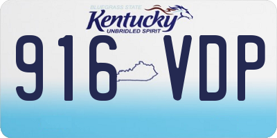 KY license plate 916VDP