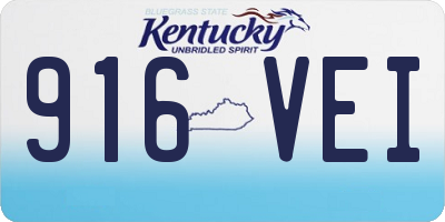 KY license plate 916VEI