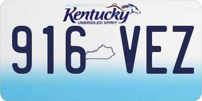 KY license plate 916VEZ