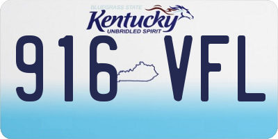 KY license plate 916VFL