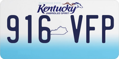 KY license plate 916VFP