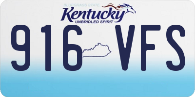 KY license plate 916VFS