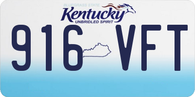 KY license plate 916VFT