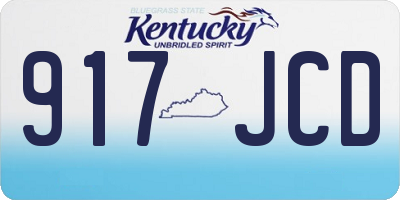 KY license plate 917JCD