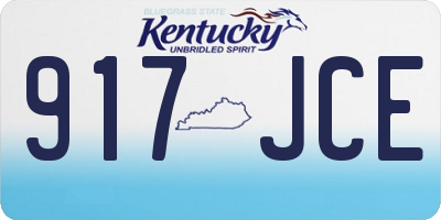 KY license plate 917JCE