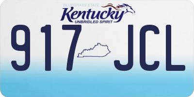 KY license plate 917JCL