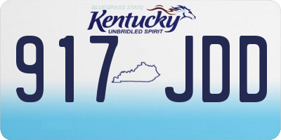 KY license plate 917JDD