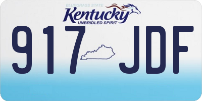 KY license plate 917JDF