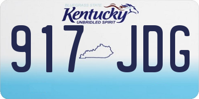 KY license plate 917JDG