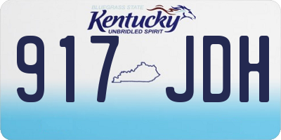 KY license plate 917JDH