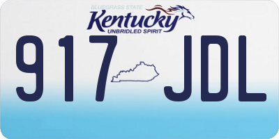 KY license plate 917JDL