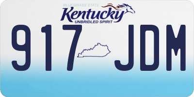 KY license plate 917JDM