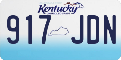 KY license plate 917JDN