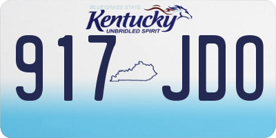 KY license plate 917JDO