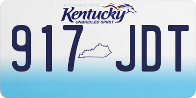 KY license plate 917JDT