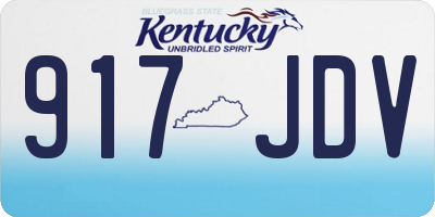 KY license plate 917JDV