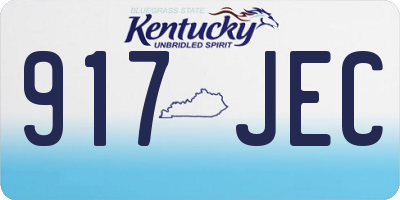 KY license plate 917JEC