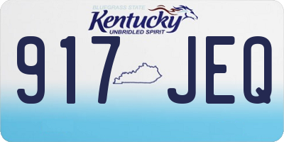 KY license plate 917JEQ