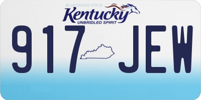 KY license plate 917JEW