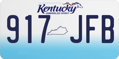 KY license plate 917JFB