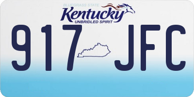KY license plate 917JFC