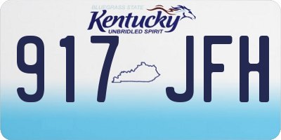 KY license plate 917JFH