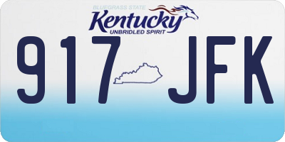 KY license plate 917JFK