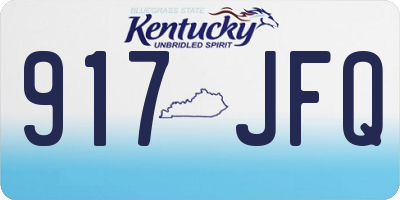 KY license plate 917JFQ