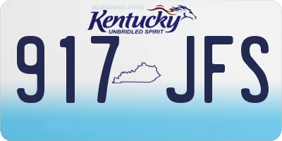 KY license plate 917JFS