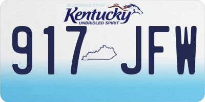 KY license plate 917JFW