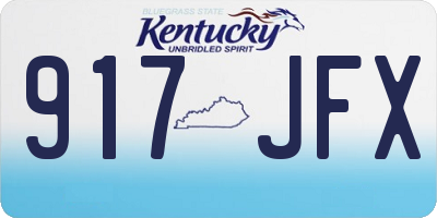 KY license plate 917JFX