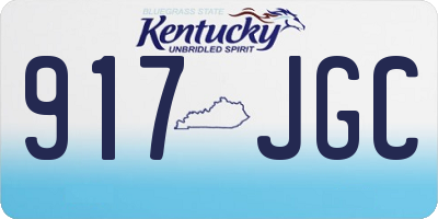 KY license plate 917JGC