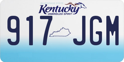 KY license plate 917JGM
