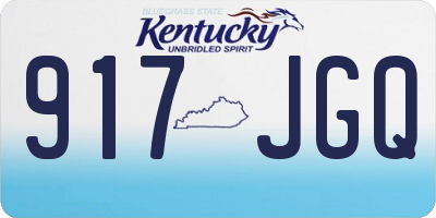 KY license plate 917JGQ