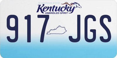 KY license plate 917JGS