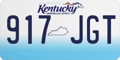 KY license plate 917JGT